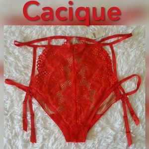⬇️Cacique Panty Garter Lace Red NWT Sz 22/24